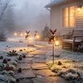 thumbnail image 6 of Kumdkdwn Christmas Solar Decorative Floor Lights Outdoor LED Yard Decor with Santa Snowman Reindeer Garden Patio Lawn Stake Lights Holiday Season Decor Gift, 6 of 6