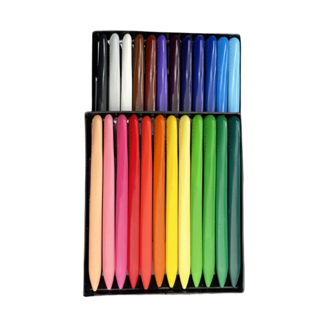 Vibrant Rainbow Colored Coloring Pencils Or Crayons In A Row