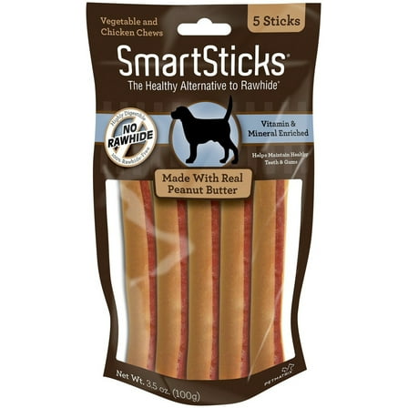 SmartSticks Rawhide-Free Dog Chew, Vegetable and Chicken Dog Chews, 5-Count