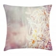 thumbnail image 1 of Winter Throw Pillow Cushion Cover, Snow Branches Tree Leaves Snowflakes Holiday Christmas Theme November Nature, Decorative Square Accent Pillow Case, 20 X 20 Inches, Orange Pink White, by Ambesonne, 1 of 2
