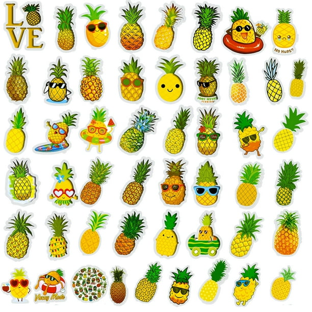 Pegatinas Divertidas De Piñas De Dibujos Animados Para Decorar Maletas Y Cuadernos. Pegatinas Diy.