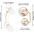 thumbnail image 3 of 12 piezas doble perla de imitación broche collar clip bufanda clip doble cabeza perla cardigan broche cuello broche suéter ropa suéter chal clip sombrero bolsa decoración de perlas artificiales, 3 of 7