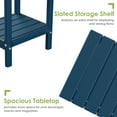 thumbnail image 6 of FURRYFECTION Blue Patio Side Table,2-Shelf HDPE Weather Resistant End Table, 6 of 7