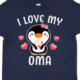 thumbnail image 4 of Inktastic I Love My Oma with Cute Penguin and Hearts Girls Toddler T-Shirt, 4 of 5