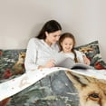 thumbnail image 5 of Homewish Fox Red Sparrow 2pcs Bedding Comforter Set for Kids Children Teens,Merry Christmas Twin Comforter Sets,Xmas Animal Breathable Bedding Set,Ultra Soft Home Decor,Reversible, 5 of 8