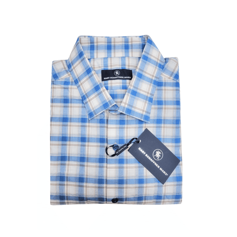 Hart Schaffner Marx Men's, Short Sleeve Button Down Plaid Shirt, Multi, M - Walmart.com Hart Schaffner Marx Men's, Short Sleeve Button Down Plaid Shirt, Multi, M - Walmart.com
