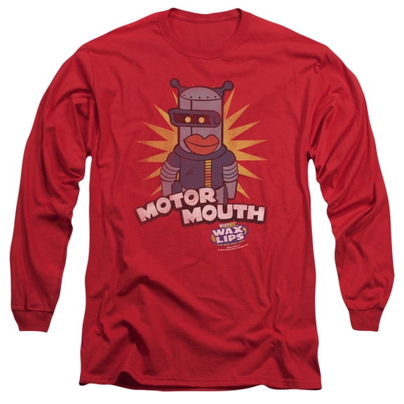 Dubble Bubble Motor Mouth Long Sleeve Adult 18/1 T-Shirt Red