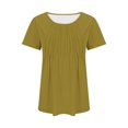 thumbnail image 4 of AherBiu Short Sleeve Tops for Women Summer Casual Loose Crewneck Tunic Tops to Wear with Leggings Solid Color, 4 of 7