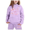 thumbnail image 3 of CAIXIA Boys Sweatsuit Set Girls 2 Piece Hoodie Sweatshirt and Sweatpants for Girls Dance Athletic Set Girls Outfits Size 6 Solid Color Outfits Casual Girls Clothes Size 6, 3 of 5