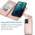 thumbnail image 5 of Njjex For Motorola Moto G 5G 2024 Wallet Case, Moto G 5G 2024 Case, Njjex Luxury PU Leather [9 Card Slots Holder ] Carrying Folio Flip Cover [Detachable Magnetic Hard Case] -Rose Gold, 5 of 6