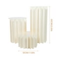thumbnail image 2 of 1 Set Paper Roman Column Folding Paper Pillar Wedding Road Guide with Acrylic Lid (White), 2 of 8