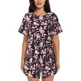 thumbnail image 1 of Balery Daisies Flowers Conjunto de Pijama para Mujer con Estampado, Dos Piezas de Manga Corta y Shorts, Ropa de Dormir Suave con Cuello Redondo y Bolsillos-X-Large, 1 of 6