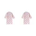 thumbnail image 4 of Sonducket Albornoz de color melocotón, Kimono largo, bata de crepé para primavera y verano, camisón fino suave de media manga para el hogar, Rosa METRO 2Conjunto, 4 of 6
