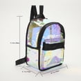 thumbnail image 2 of Summer Laser Backpack Transparent Fashion Girl Jelly Backpack for Party (Black), 2 of 9