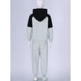 thumbnail image 5 of iiniim Kids Boys Tracksuit Zip Up Hoodie Sweatshirt Jacket Long Sleeve Tops with Jogger Sweatpants Outfits Size 2-12 Gray 7-8, 5 of 7