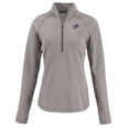 thumbnail image 2 of Women's Cutter & Buck Heather Gray Detroit Lions Americana Peshastin Eco Fleece Recycled Tri-Blend Raglan Half-Zip, 2 of 3