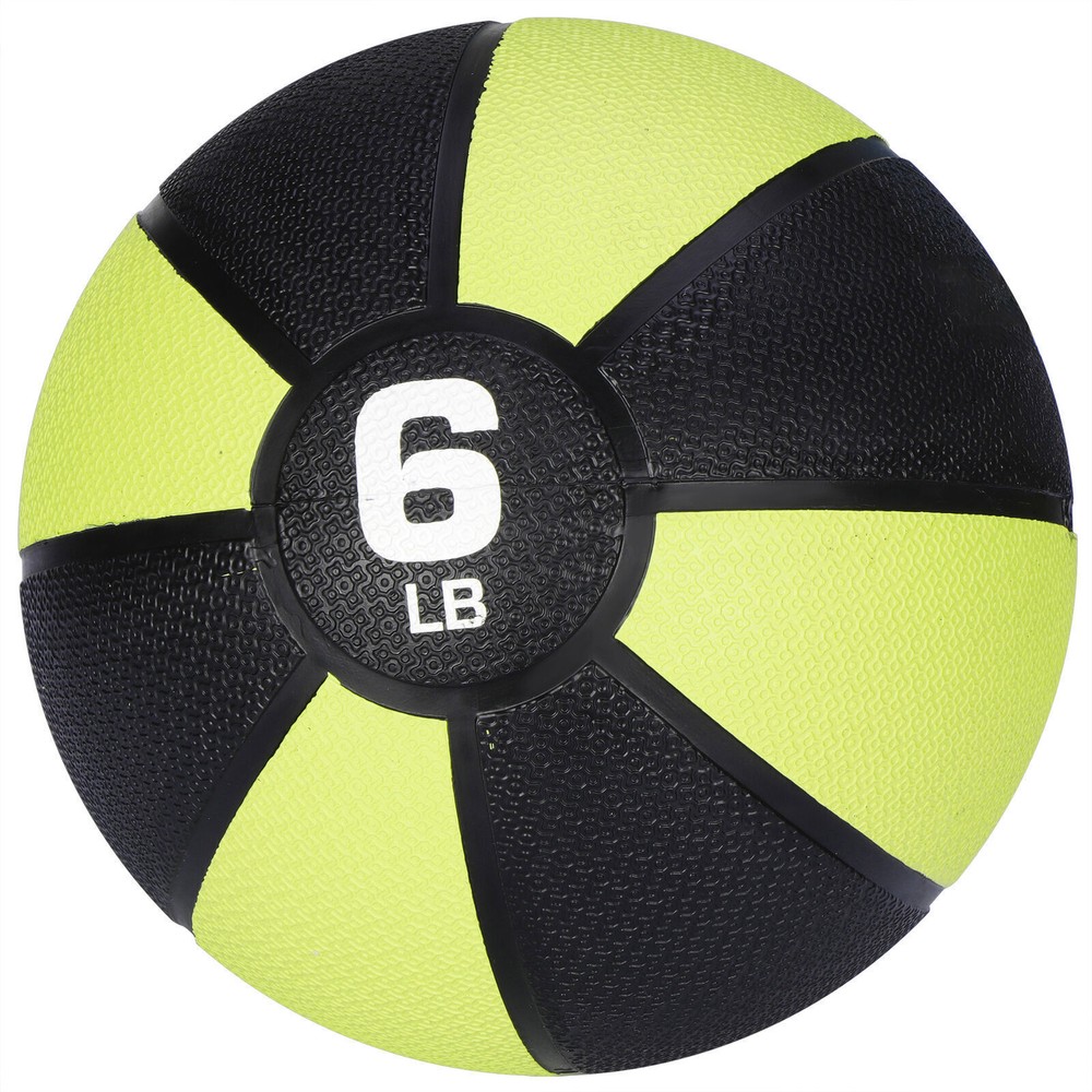 SONGMY 12LB Weighted Medicine Ball, Orange & Black Exercise Fitness Ball for Gym Workout, Strength Training Equipment