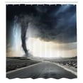 thumbnail image 3 of Ambesonne Nature Shower Curtain, Black Tornado Funnel Gas, 69"Wx70"L, Grey, 3 of 5