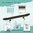 thumbnail image 4 of 31'' Complete Skateboard 7 Layer Canadian Maple Double Kick Deck Skateboards open sea waves Skate Board for Beginner Adult Gifts, 4 of 5