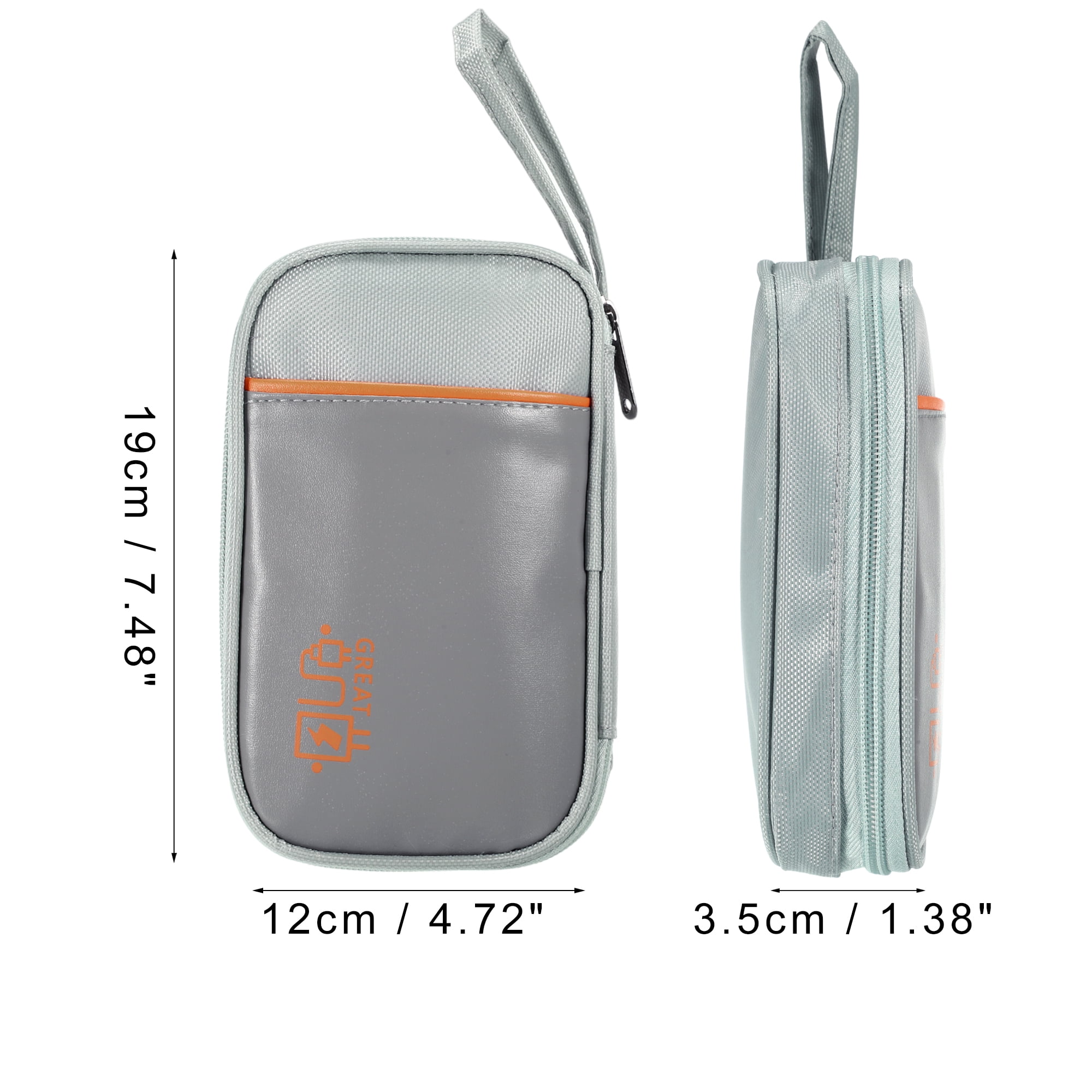 Unique Bargains Electronic Organizer Cable Portable Waterproof Pouch for Accessories Gray