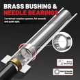 thumbnail image 2 of ROALW Olympic Barbell, 6.2ft Curl Barbell for Strength Training and Technique Adjusting, 2 inch Olympic Bar with Volcano Knurling Spin Sleeves Comfortable Grip for Bench Press Curls, 2 of 8