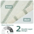 thumbnail image 3 of DriftAway Farmhouse Linen Lined Valance Double Layer Thermal Insulated Room Darkening Blackout Window Valances 3 Inch Rod Pocket Vertical Striped Kitchen Valance Single 52 Inch by 18 Inch Loden Green, 3 of 8