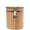 Striped, variant on Hinged Cylindrical Bamboo Container - 6" x 5.25" - Checkered - 1 Unit