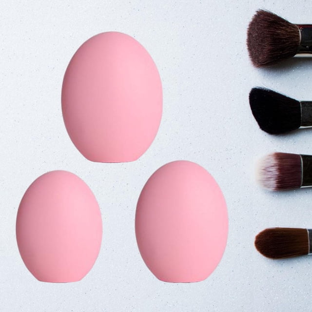 Cubierta de cepillo de maquillaje Colco 3x silicona profesional Fácil de limpiar Durable Protectores a prueba de polvo Estuche rosado