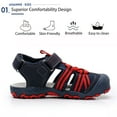 thumbnail image 2 of Ahannie Boys Breathable Fisherman Sandals, Closed Toe Red, 4, 2 of 7