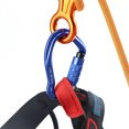 thumbnail image 2 of Soidarity mosquetón escalada en forma de D rescate hebilla clip montañismo bloqueo llavero ascender viaje espeleología mosquetón azul Ropa Deportiva, Zapatos Negro Soidarity OD020394-01, 2 of 6
