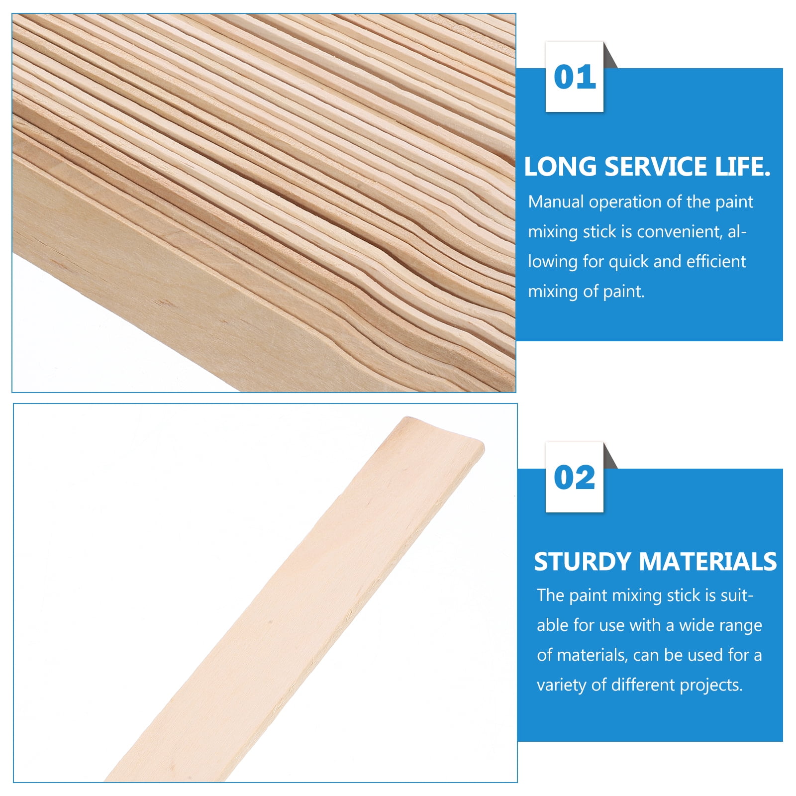 unbranded 30 Pcs Paint Stirring Tools Reusable Stirring Stick Stirring Rod 23.00X2.00X0.26CM