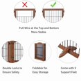 thumbnail image 4 of beeNbkks Extra Wide Pet Gate, 6 Panels Freestanding 6-Panel,Walnut - Walnut, 4 of 5