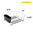 thumbnail image 4 of Set de tendederos para secar platos Sweet Home Collection, color negro, 14,5 x 13 x 5,25, 4 of 6