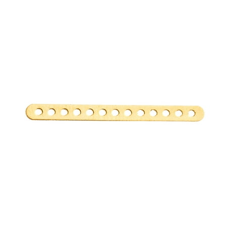 

20pcs Gold Finished 13-Hole Flat Beads Spacer Bar 28x2.5mm