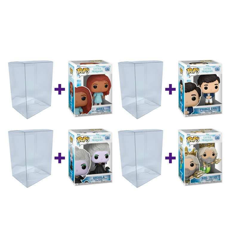 Live Action Little Mermaid Funko Pop Set of 4 with Protector