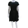 Pre-owned|Jill Stuart Collection Womens Short Sleeve Tiered Sheath Dress Black Size 4