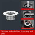 thumbnail image 5 of Bathtub Drain Cover,Bathroom Sink Strainer,Drain Hair Catcher,B(3pcs), 5 of 6