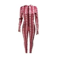 thumbnail image 5 of Seyurigaoka Women Christmas Printed Romper Casual Long Sleeve O-Neck Jumpsuit, 5 of 6