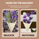 thumbnail image 5 of Jardinera de pared para exteriores, cesta para decoración de interiores de mimbre de hierro, cesta de mimbre para flores, maceta para macetas de pared, cesta para decoración de jardinería del hogar, 5 of 5