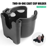 PENGXIANG Universal Cup Holder,2 in 1 Stroller Bottle Holder with Phone Holder 360 Degrees Rotation Large Caliber Drink Rack for Pushchair Crib Bicycle Wheelchair Walker Scooter Fishing Rod Treadmill