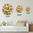 thumbnail image 4 of Designart 'Blooming Orange and White Tulips Flower' Traditional Wood Wall Clock, 4 of 5