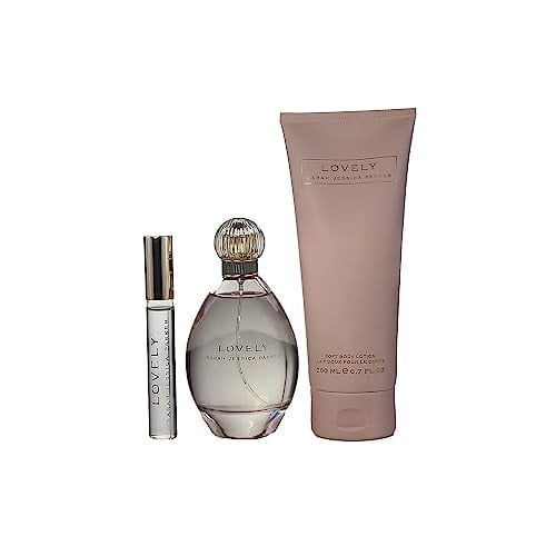 Sarah Jessica Parker Lovely 3 Pc. Gift Set (EDP Spray 3.4 Oz   Rollerball 0.34 oz   B/L 6.7 Oz   Eau De Parfum) for Women (I0019234)