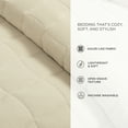 thumbnail image 6 of Lush Decor Cloud Gauze Quilt Set, 3 Piece Set, Full/ Queen, Neutral - Textured Soft Bedding Set - Neutral Home Decor - Lightweight Summer Quilt - Minimalist & Modern Bedroom Decor, 6 of 8