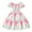 Pink, variant on WhouRiu Girls Ruffle Sleeve Smocked Floral Dress Elegant Tiered Beach Swing Dress White,Sizes 4-5