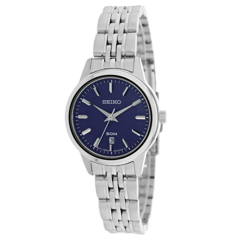 【SEIKO】Quartz Blue Dial Ladies Watch Seiko Essentials 22.2mm Women's Watch, Blue Dial | SWR085