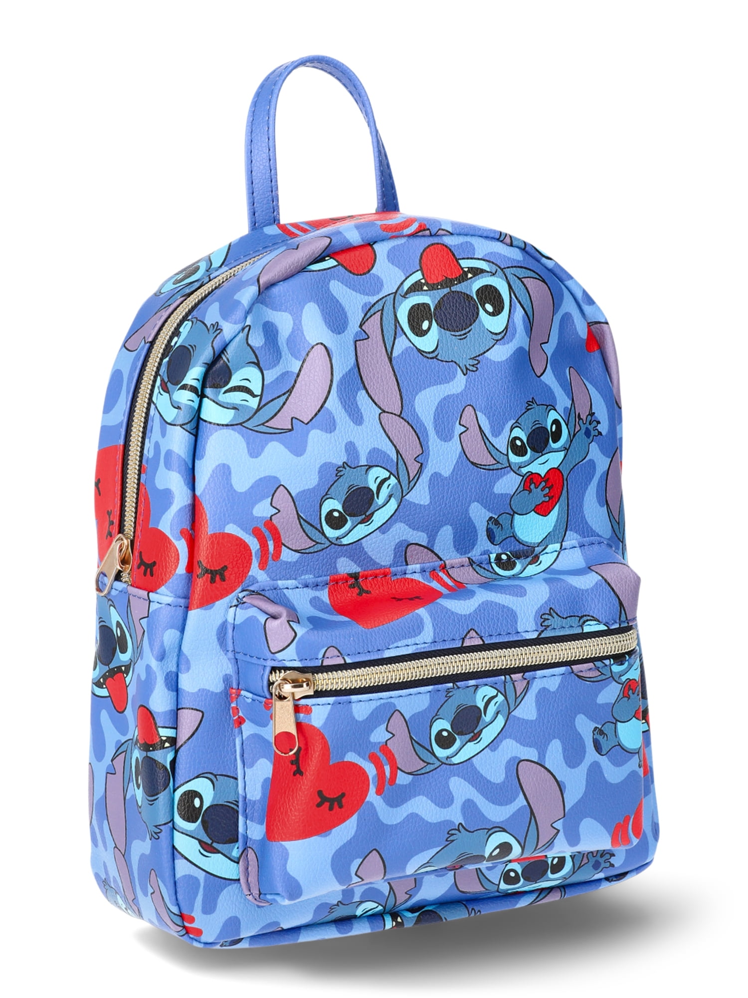 Disney Kids Lilo and Stitch Allover Print PU Mini Backpack, Blue