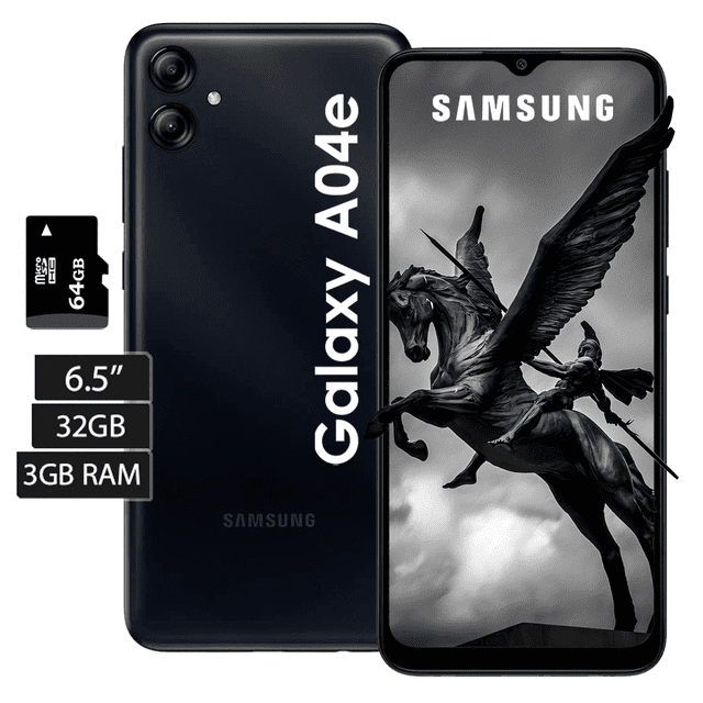Smartphone Samsung Galaxy A04e 32GB 3GB Negro más Micro SD 64GB