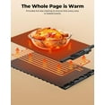 thumbnail image 3 of WELLPEAK Food Warming Mat, Electric Warming Trays for Home Buffet Party Gatherings, Full Surface Silicone Fast Heating Mat for Food with 3 Level Temperature, Auto-Off, Roll Up Food Warmer, 3 of 8