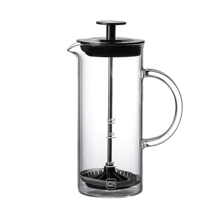 Manual Milk Frother Jug Stainless Steel Coffee Latte Mixer