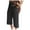 Black, variant on CLOISE Womens Capris With Pockets Cotton Linen Capris Pants Athletic Mid Rise Lounge Capris Pull On Cropped Pants Loose Elastic Waist Cropped Trousers Solid Summer Black